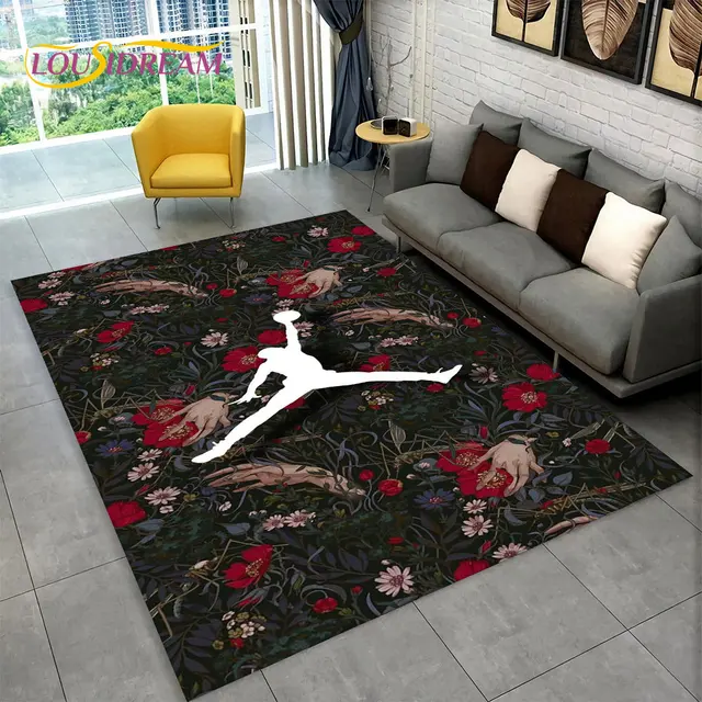 Protiskluzový koberec s motivem basketbalu - 25, 100x120cm