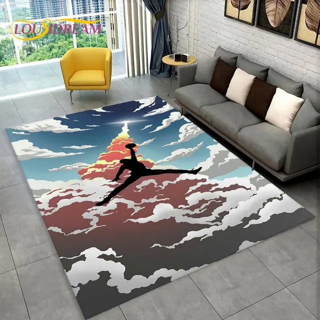 Protiskluzový koberec s motivem basketbalu - 10, 200x160cm