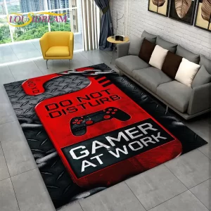 Pohodlný koberec s herní tématikou