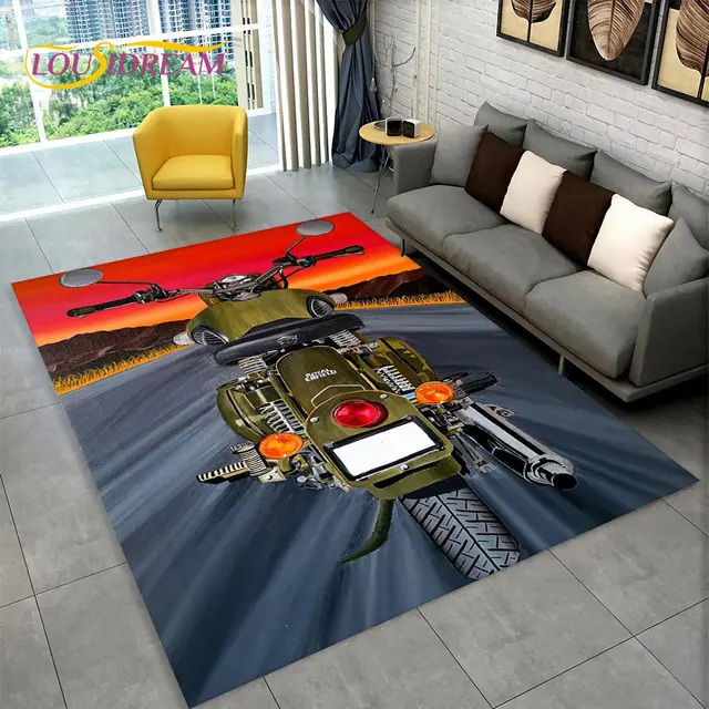 Stylový koberec s motorkou do obývacího pokoje - 19, 80x120cm