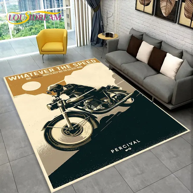 Stylový koberec s motorkou do obývacího pokoje - 24, 60x90cm