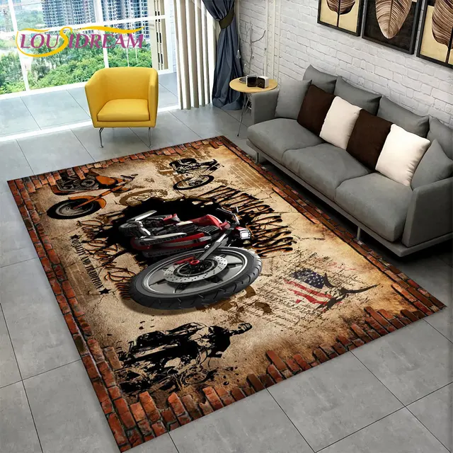 Stylový koberec s motorkou do obývacího pokoje - 4, 70x100cm