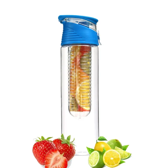 Láhev s filtrem na ovoce | láhev s difúzerem - Modrý, 800 ml
