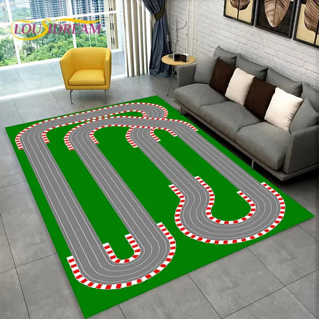 Herní koberec s motivem města a silnice - 23, 200x160cm