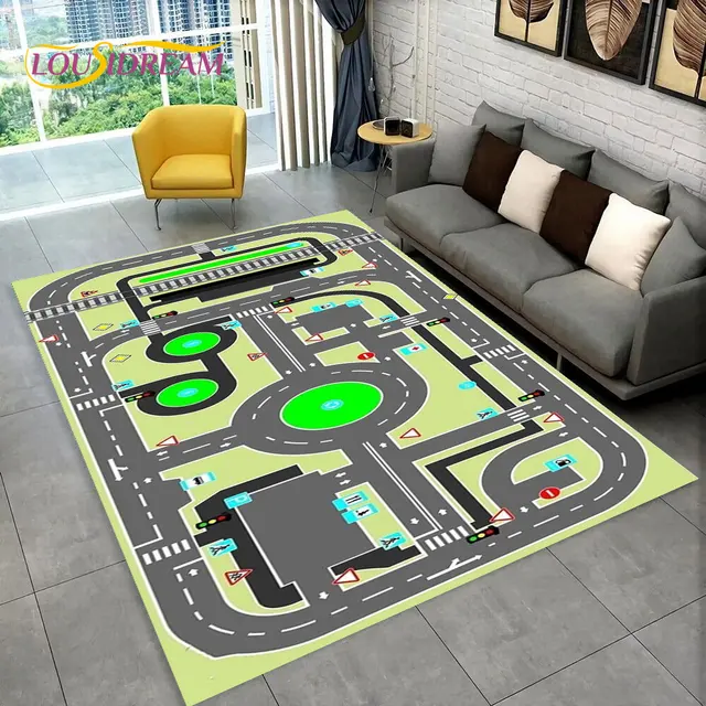 Dětský herní koberec s motivem silnice - 23, 60x90cm