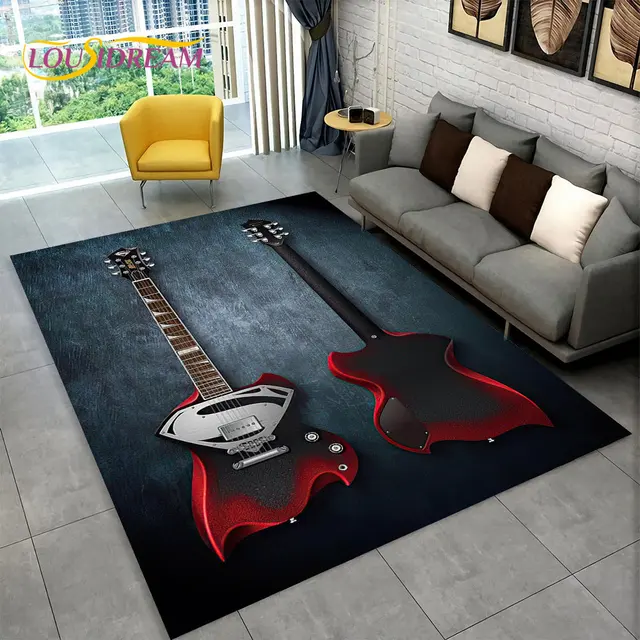 Koberec s motivem kytar - 10, 40x60cm