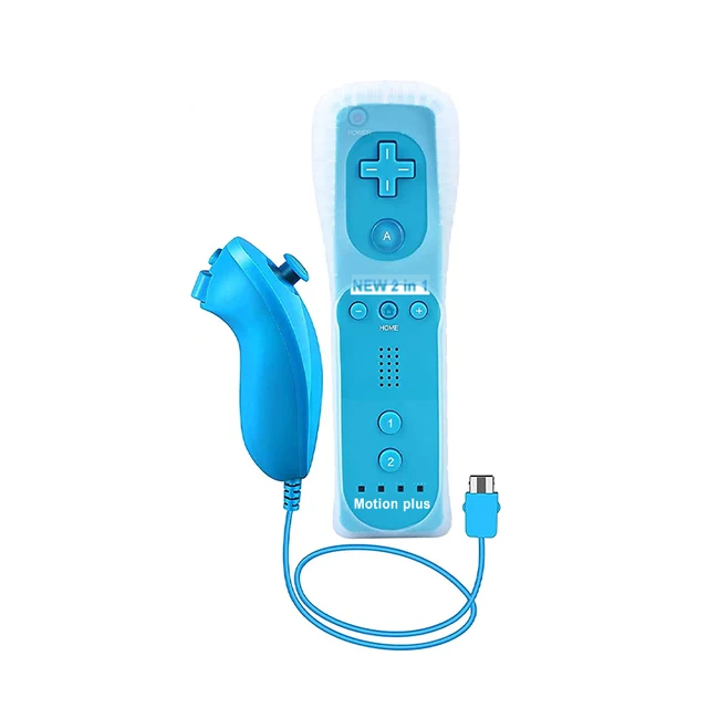 Wii ovladač + Nunchuck na Wii - Modrá sada
