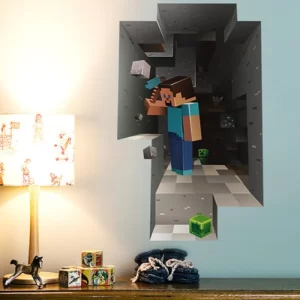 Minecraft 3D samolepky na zeď