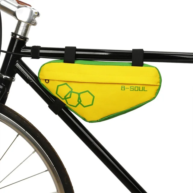 Cyklistická voděodolná brašna na rám kola - Trojúhelník žlutý