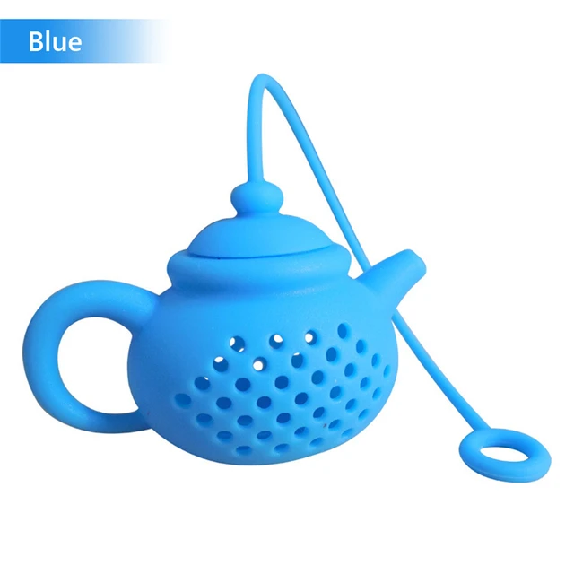 Sítko na sypaný čaj | silikonové čajové sítko, styl konvička - Modrá