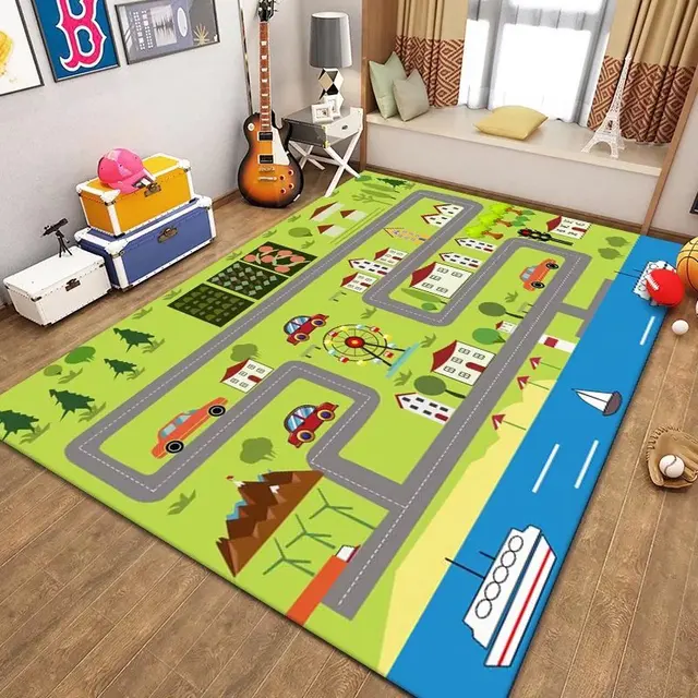 Hrací koberec s motivem dopravního hřiště - 2, 80x120cm