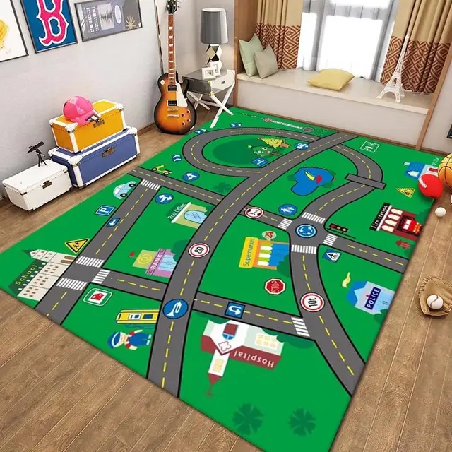 Hrací koberec s motivem dopravního hřiště - 11, 80x120cm