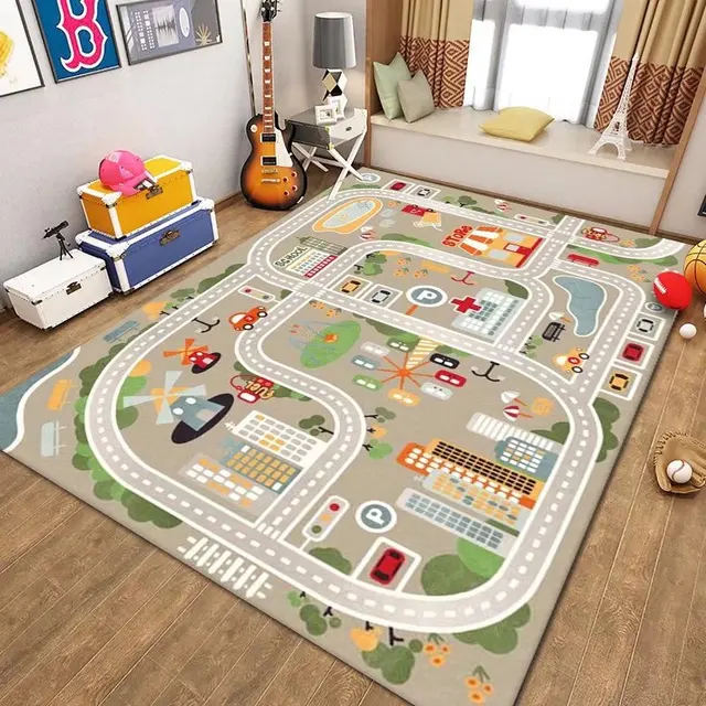 Hrací koberec s motivem dopravního hřiště - 15, 80x120cm