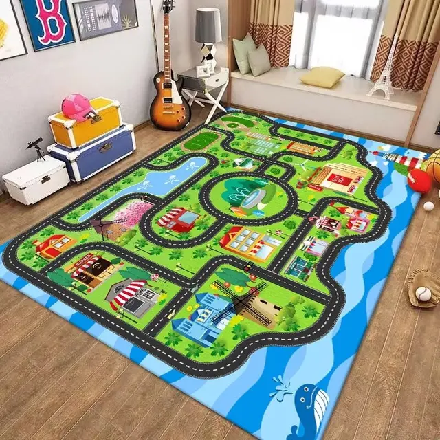 Hrací koberec s motivem dopravního hřiště - 19, 80x120cm