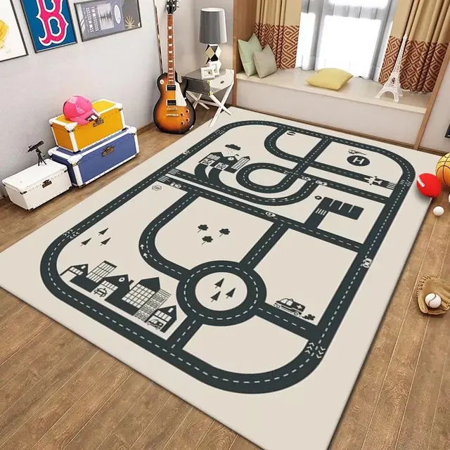 Hrací koberec s motivem dopravního hřiště - 4, 80x120cm