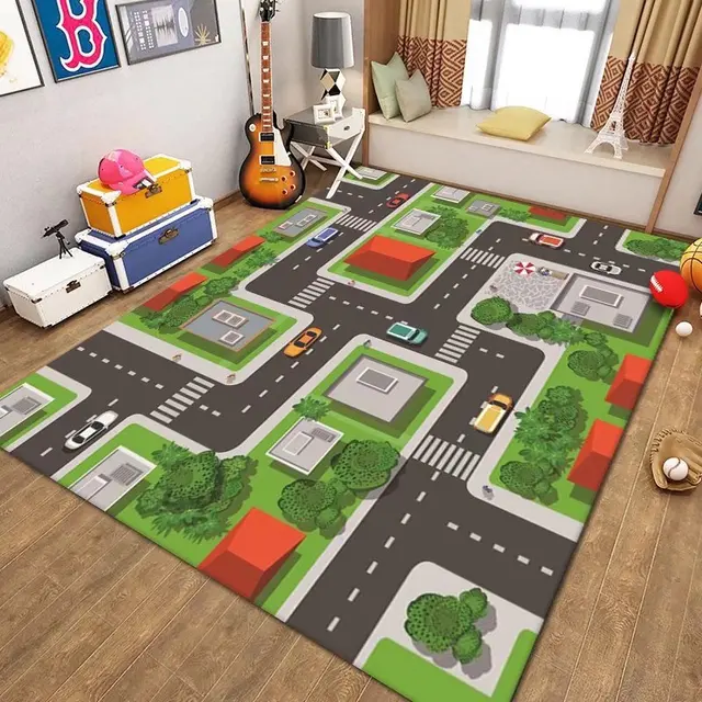 Hrací koberec s motivem dopravního hřiště - 6, 120x160cm