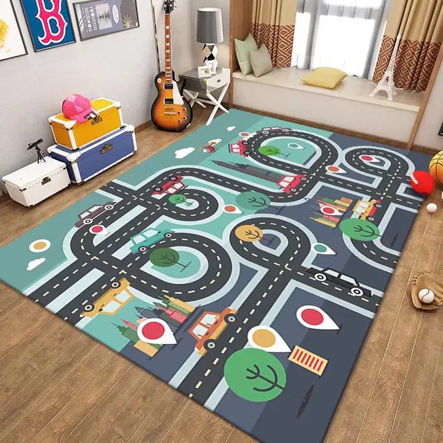 Hrací koberec s motivem dopravního hřiště - 7, 80x120cm