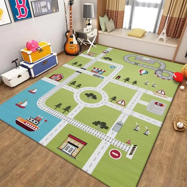 Hrací koberec s motivem dopravního hřiště - 9, 120x160cm