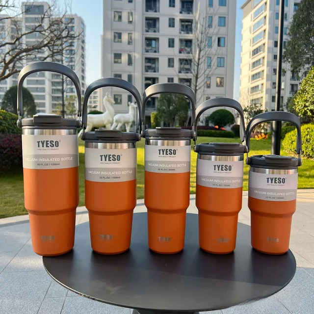 Nerezová termoska s filtrem - Oranžová - 1ks, 750 ml