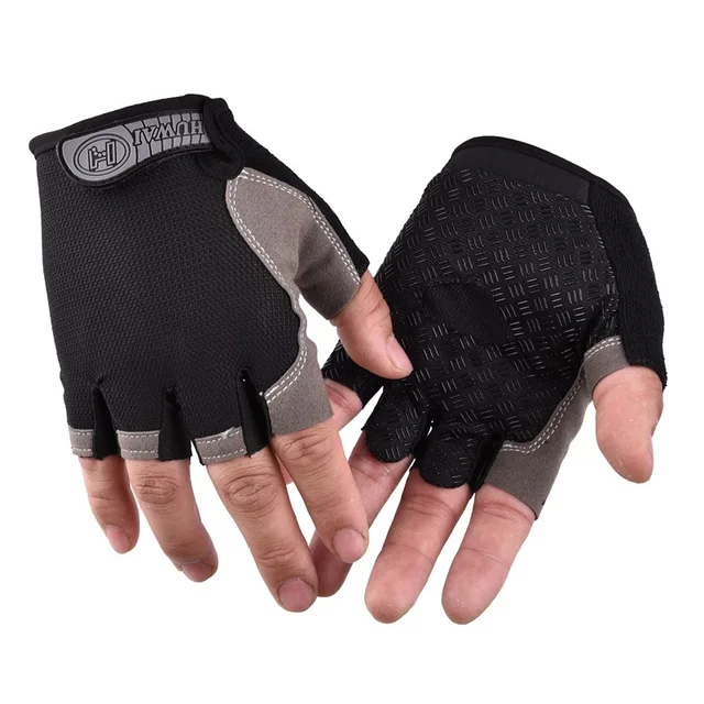 Cyklistické prodyšné rukavice - Normální černá, XL