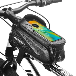 Vodotěsná cyklistická brašna na rám s dotykovým pouzdrem