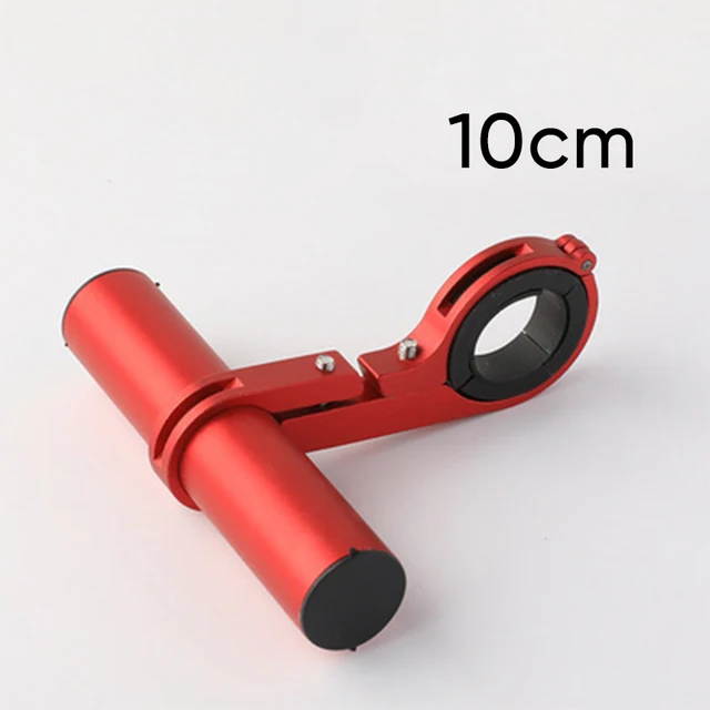 Prodlužovací držák světlometu na kolo MTB - 10 cm - červená
