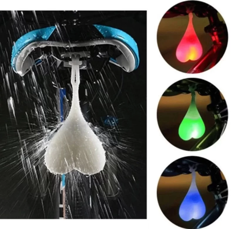 Vodotěsné vtipné LED zadní světlo jízdního kola s barevnými efekty
