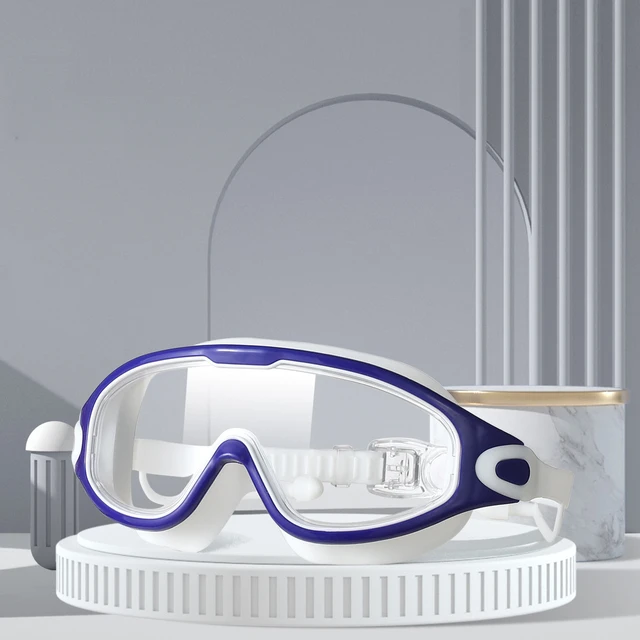 Plavecké brýle s HD anti-fog ochranou a špunty do uší - modrý
