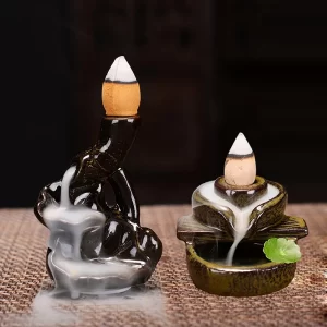 Mini keramický hořák na kadidlo se zen dekorací