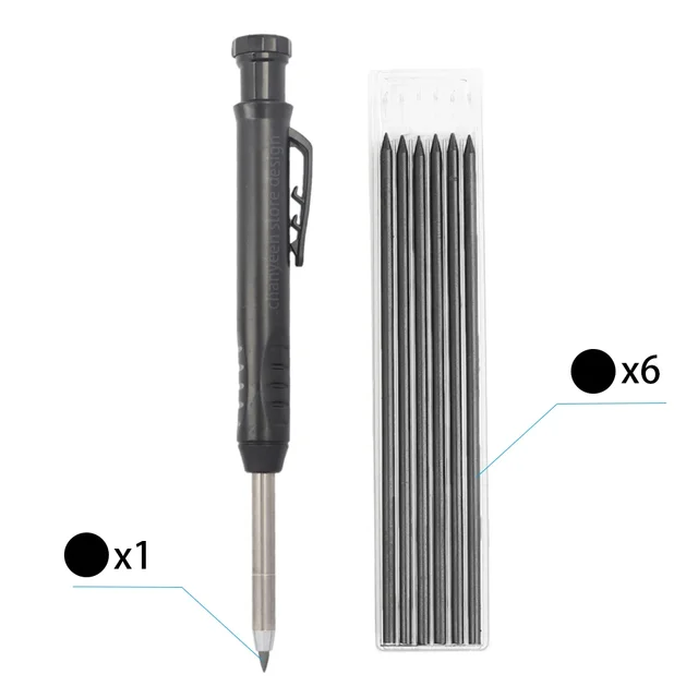 Multifunkční tužka pro truhláře s ořezávačem - Sada 01