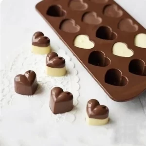 Silikonová forma tvaru srdce na čokoládu nebo led