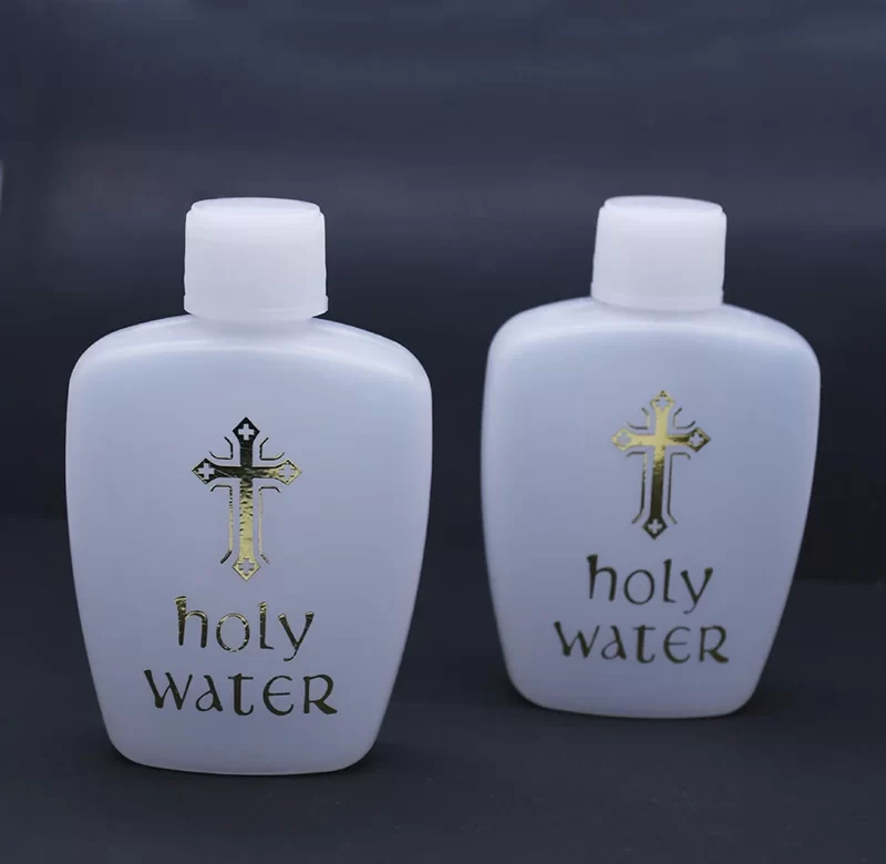 Přenosná láhev svaté vody s křížem | 60ml