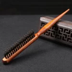 Dřevěný profesionální kartáč na vlasy s kančími štětinami, 24cm | hřeben