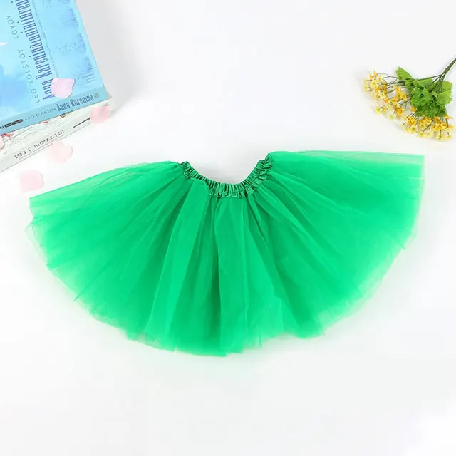 Dětská tutu sukně | tylová sukně pro děti, univerzální velikost - Tmavě zelená