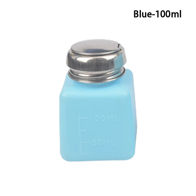 skleněná lahvička s dávkovačem na tekutiny - 100 ml modré