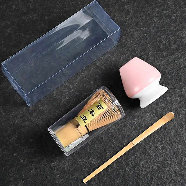 Keramická sada na matcha čaj s bambusovým příslušenstvím - 3ks-200000195