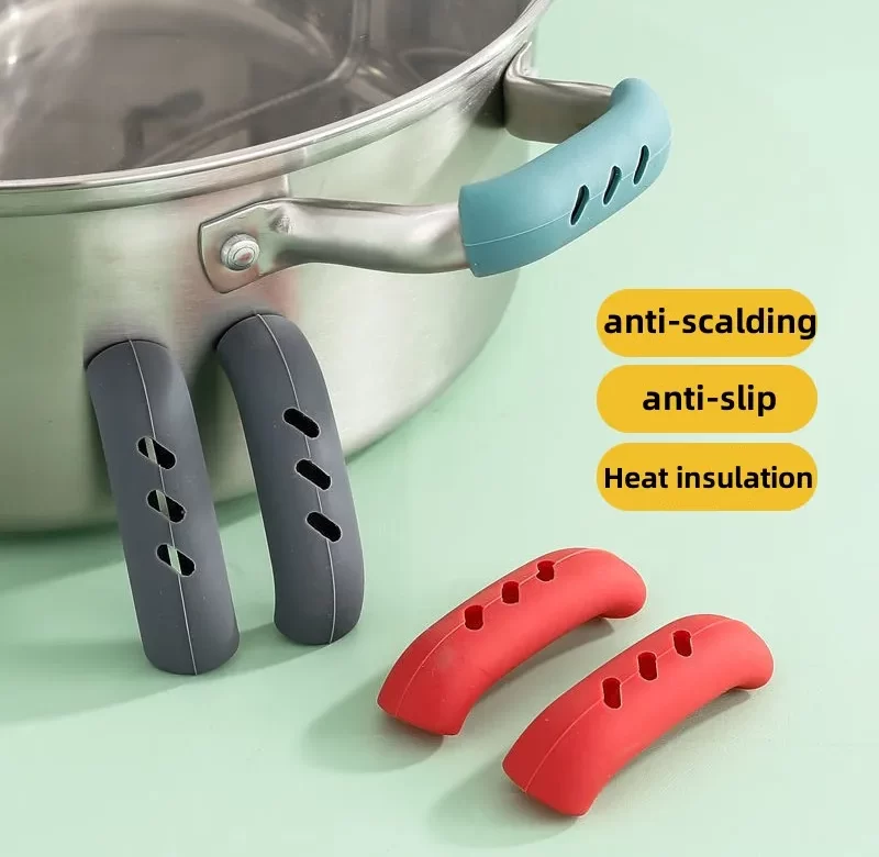 Silikonové rukojeti pro hrnce s izolačními kryty | kuchyňská chňapka