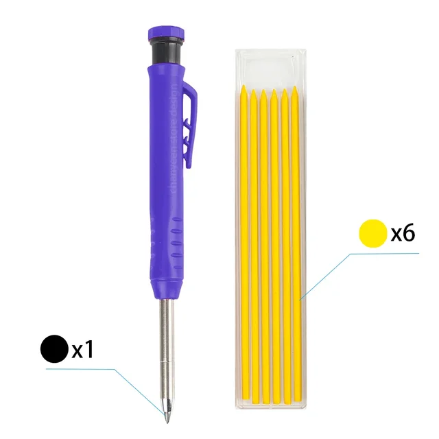 Multifunkční tužka pro truhláře s ořezávačem - Sada 09