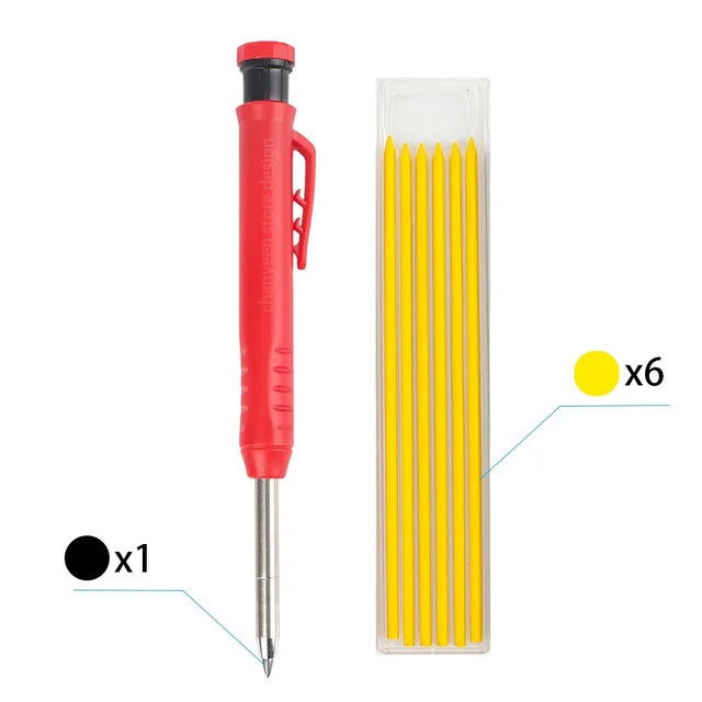 Multifunkční tužka pro truhláře s ořezávačem - Sada 08