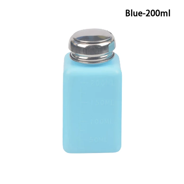 skleněná lahvička s dávkovačem na tekutiny - 200 ml modré