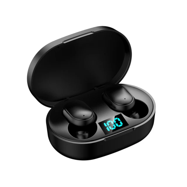 Bluetooth sluchátka | bezdrátová sluchátka s nabíjecí krabičkou - černá