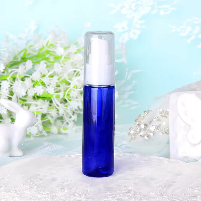 Cestovní lahvička na kosmetiku s pumpičkou 30ml - 10 ml, Modrý