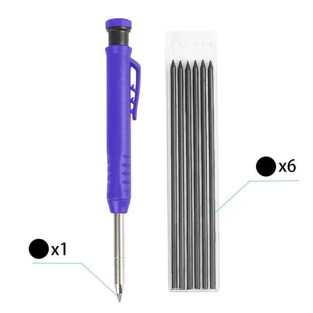 Multifunkční tužka pro truhláře s ořezávačem - Sada 03