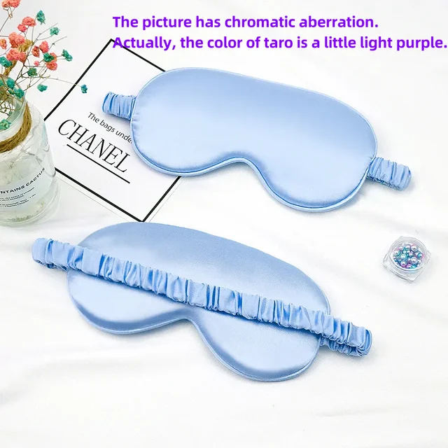 Spací maska na oči z imitovaného hedvábí - Barva Taro