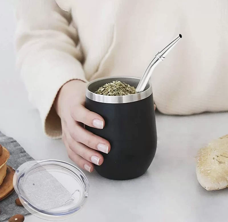 Dvojitě izolovaný nerezový set na Yerba Mate čaj | Dokonalý čajový set