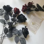 Gothic Black Rose – umělá dekorativní růže