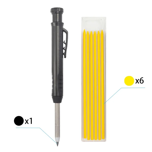 Multifunkční tužka pro truhláře s ořezávačem - Sada 07