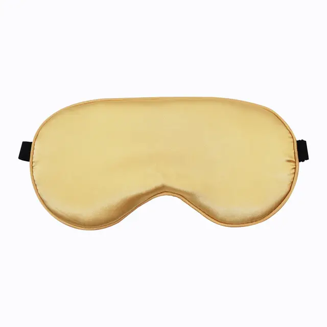 Hedvábná spací maska na oči s pohodlným nastavením - Zlato