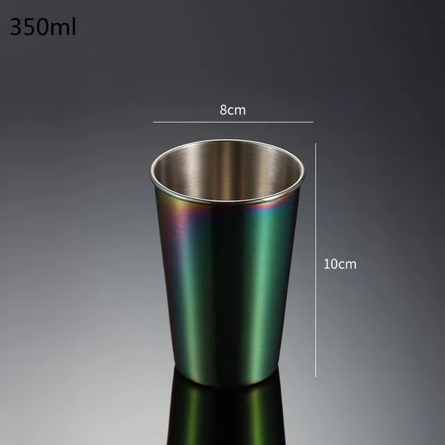 Nerezový pivní hrnek s kávovou sítkou - 350 ml barevné, 401-500 ml