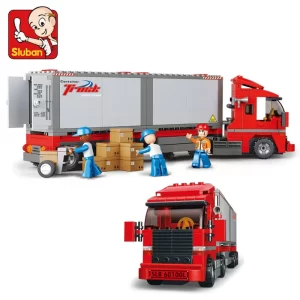 Velký kamion s vzdělávacími stavebními kostkami | styl lego 345 dílků